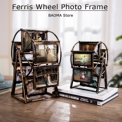 Creative 4 inch 5 inch Plastic Ferris wheel Model Frame Home Decoration Accessories Modern Photo Show Wedding Room Decorative ► Photo 1/6