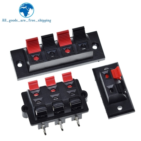 TZT  2 4 6  Way Spring Push Release Connector Speaker Terminal Strip Block ► Photo 1/6