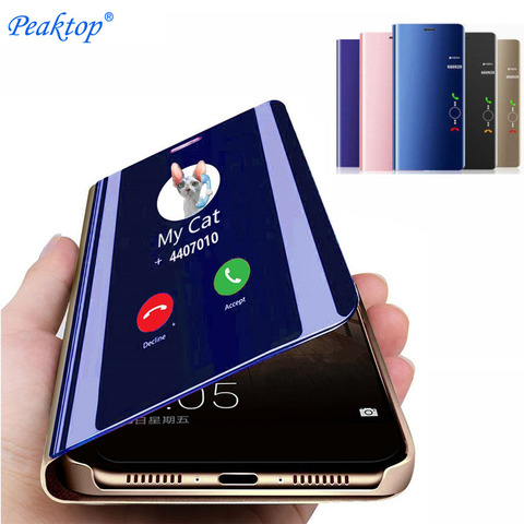 Smart Mirror Flip Case For Oppo Realme X Lite C2 3 5 5S 6i 6 Pro Reno Z 2Z 2F ACE Find X2 Neo A3 A5 A9 2022 A11 A11X A91 A8 on ► Photo 1/6