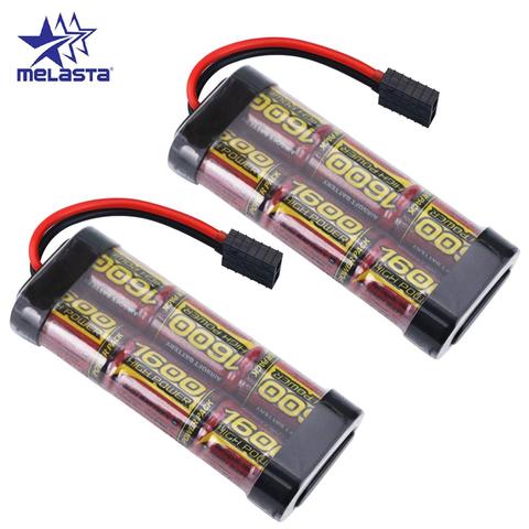 MELASTA 2pcs 2/3A 7.2V 1600mAh 6-Cells NIMH Battery Pack with Traxxas Connector for TRA2925 Series traxxas 1/16 RC cars ► Photo 1/5