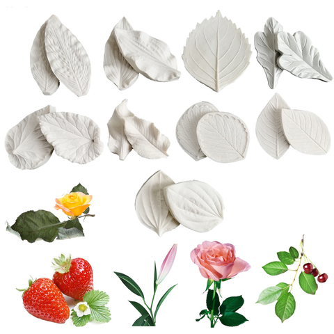 28 styles Flower & Leaf Petal Veiner Silicone Mold Fondant Cake Decorating Tools Chocolate Gumpaste,Sugarcraft Wedding Mold C336 ► Photo 1/6