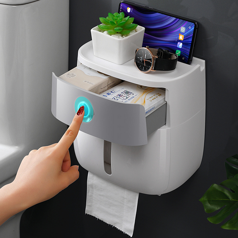 Portable Toilet Paper Holder Plastic Waterproof Paper Dispenser For Toilet Home Storage Box Bathroom Accessories ► Photo 1/6