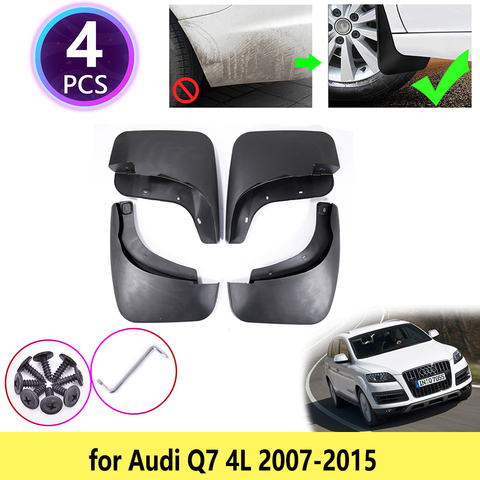 for Audi Q7 4L 2007 2008 2009 2010 2011 2012 213 2014 2015 Mudguards Mudflaps Fender Guards Splash Mud Flaps Accessories S-line ► Photo 1/6