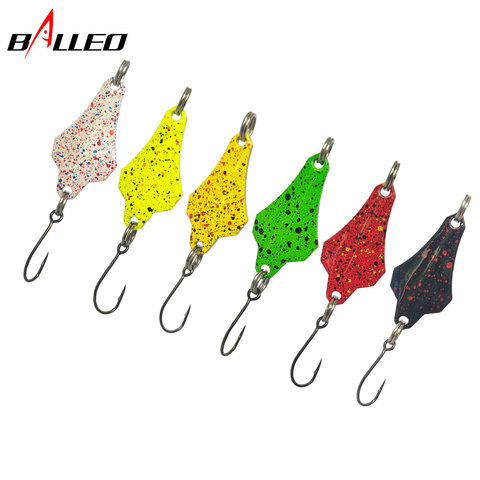 BALLEO fishing metal colorful spoon baits 1.4g/1.8g/2.2g/2.5g/3g/3.3g Sequins Bait mini bait for trout single hook ► Photo 1/4