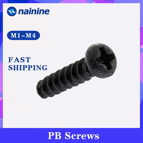 PB [M1-M4] Pan Head Black Electronic Micro Screws Phillips Self-tapping Phone Computer Screw SS13 ► Photo 1/1