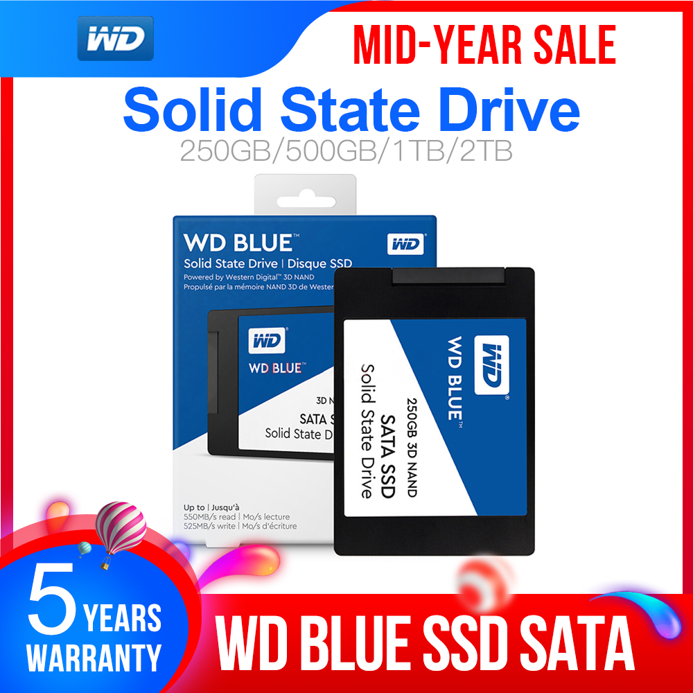 Disque SSD SATA WD Blue 3D NAND WDS500G2B0A - SSD - 500 Go