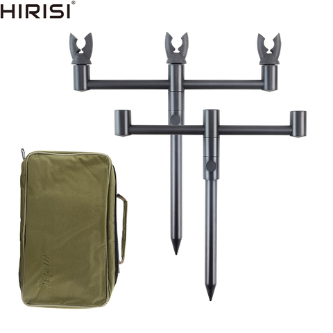 Carp Fishing Rod Pod Set Buzz Bar and Bank Sticks With 3 Rod Rest Head in Portable Tackle Bag ► Photo 1/6