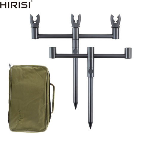 Carp Fishing Rod Pod Set Buzz Bar and Bank Sticks With 3 Rod Rest Head in Portable Tackle Bag ► Photo 1/6