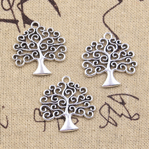 15pcs Charms world peace life tree 26x26mm Antique Silver Color Pendants DIY Crafts Making Findings Handmade Tibetan Jewelry ► Photo 1/2
