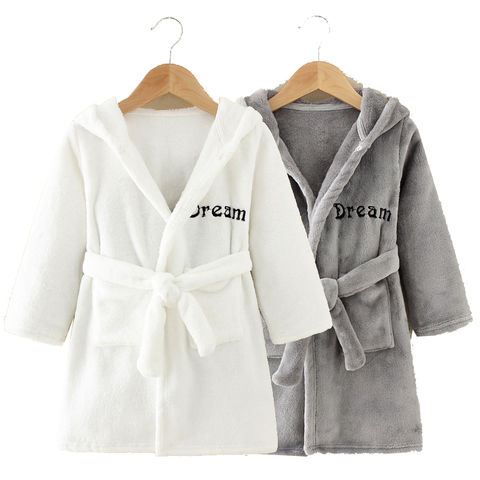 Cartoon Kids Robes Flannel Child Boys Girls Robes Lovely Animal Hooded Bath Robes Long Sleeve Baby Boy Bathrobe Child Clothing ► Photo 1/6