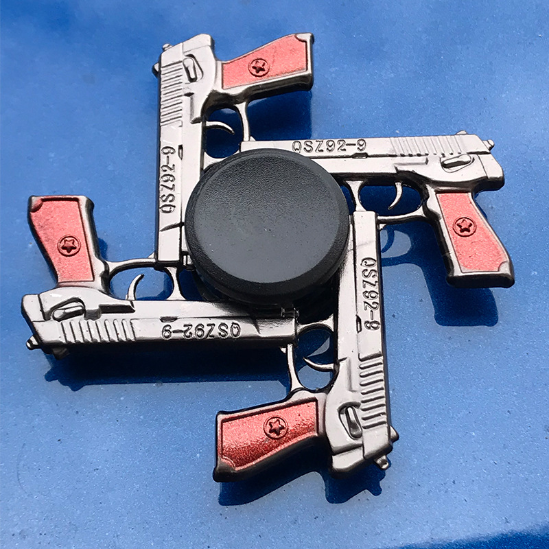 Gun Metal Rotary Fidget Spinner Finger Hand Focus Toys Kids Adult ADHD US Seller