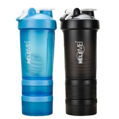 Hot New Whey Protein Powder Shaker Bottles Spring Shaker Cup Gym Three Layers Shaker Protein Milk Shaker Sport Water Bottles ► Photo 1/6