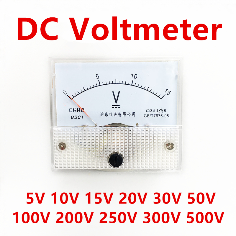 DC 15V Analog Panel Voltmeter Volt Voltage Meter Gauge 85C1 Class 2.5 DC 0-15V 