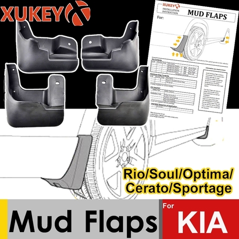 XUKEY Mud Flaps For Kia Rio Soul Cerato Spectra Forte Optima Sportage K3 K5 X-line KX Cross Mudflaps Splash Guards Mudguards ► Photo 1/1