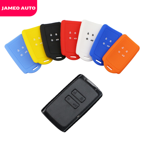 Silicone Car Key Case Cover Fit for Renault Koleos Kadjar 2016 2017 2022 for Samsung QM5 QM6 Smart Key Shell Set ► Photo 1/6