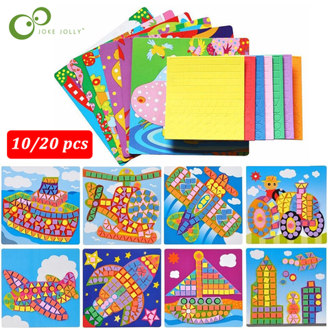 12/24pcs 3D Kids EVA Sticky Mosaics Puzzle DIY Foam EVA Stickers Handmade Art Cartoon Creative Educational Toys For Children ZXH ► Photo 1/1