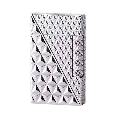 Luxury Gifts Flame ST Cigarette Metal Lighters Diamond Pattern Engraving for Smoking Man Cap Sound GOLD FINISH Fast Dropshipping ► Photo 1/6