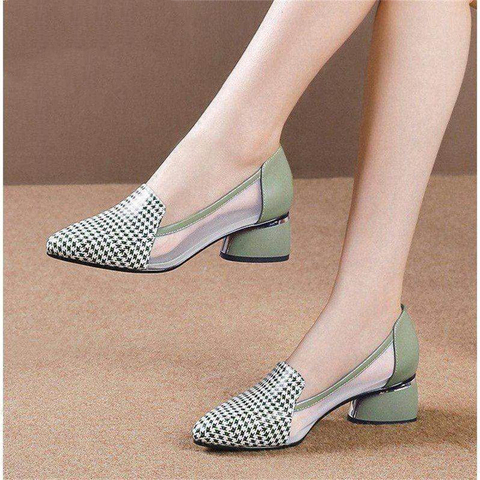 Cresfimix zapato negro tacon women cute sweet high quality green slip on heel pumps for party ladies casual comfort shoes a6123 ► Photo 1/6