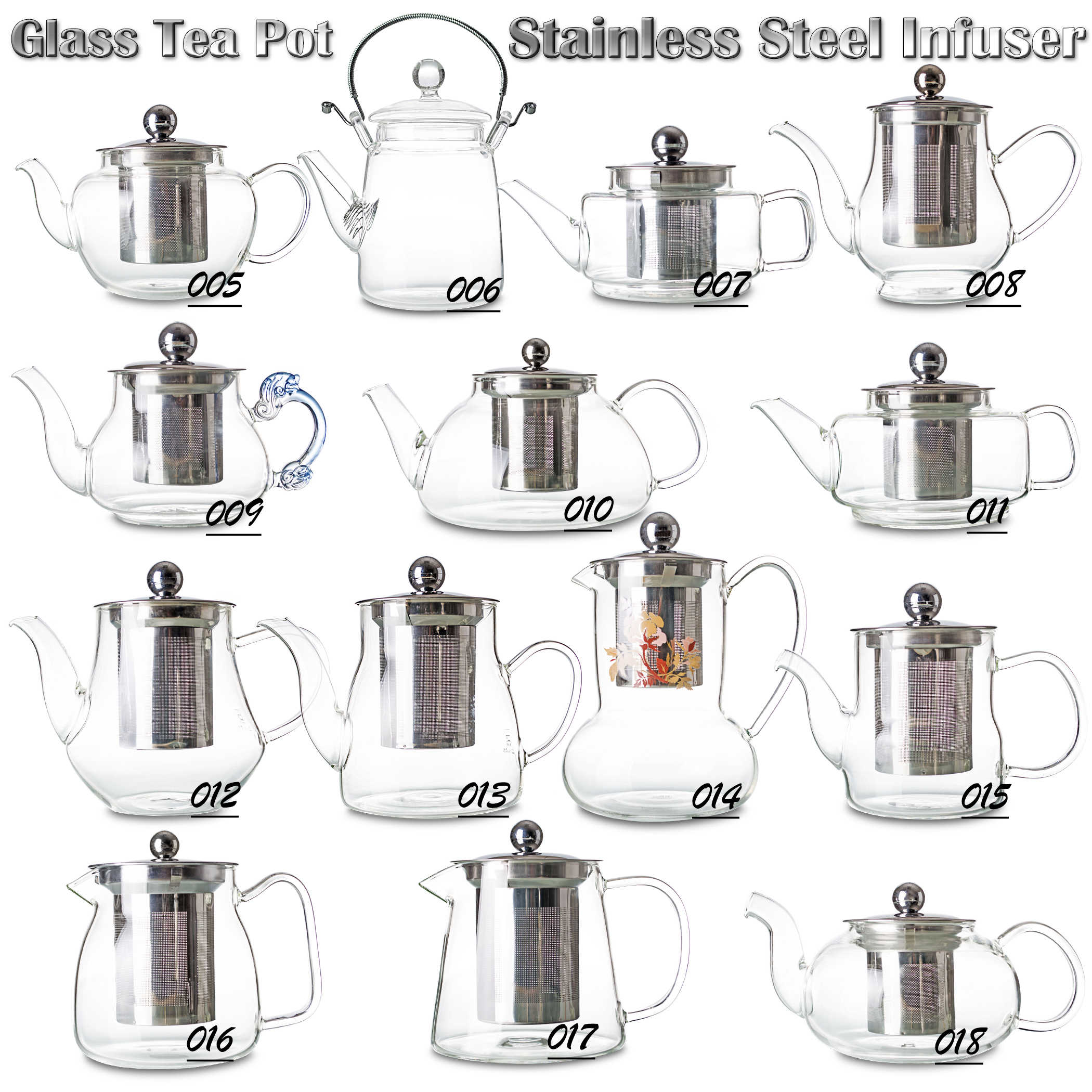 Coffee tea sets 600ml borosilicate glass teapot tea stainless steel filte  infuser lid modern tea pot tool kettle