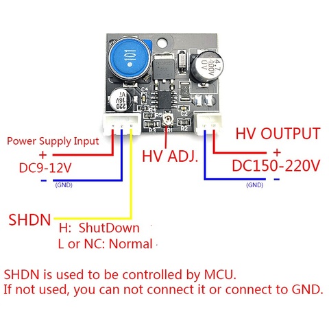 DC5V-12V to 170V 150V-220V Glow tube High Voltage Boost DC Power Module F/ Nixie Tube Glow Magic Eye MAX1771 With off function ► Photo 1/4