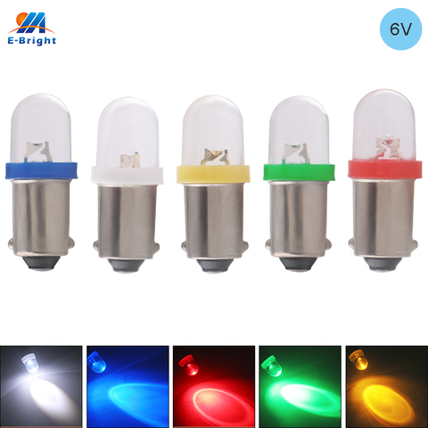 YM E-Bright 6V 6.3V DC 10 PCS BA9S T4W T11 LED Bulbs Flashlight 53 57 1895 1891 Car Toy Battery For Old Pinball Machine 64111 ► Photo 1/6