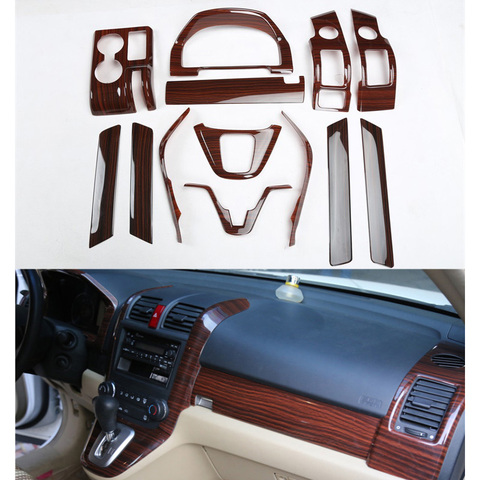 Lsrtw2017 Wood Car Center Console Interior Accessories Gear Panel Window Door Trim for Honda Crv Cr-v 2007 2008 2009 2010 2011 ► Photo 1/2