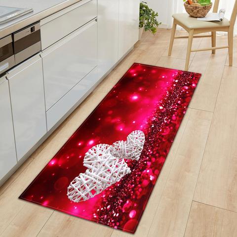 Valentine's Day non-slip restaurant pad home porch pad entrance door mat rectangular corridor area carpet kitchen mat ► Photo 1/6