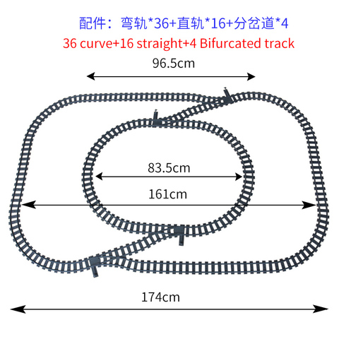 City train Railway Track  model sets straight curve assembled building blocks DIY Construction boys girls toys Children's gift ► Photo 1/6