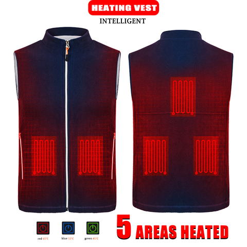 Men Autumn winter Smart heating Cotton Vest USB Infrared Electric Heating Vest Women Outdoor Thermal Winter Warm Jacket heated ► Photo 1/6