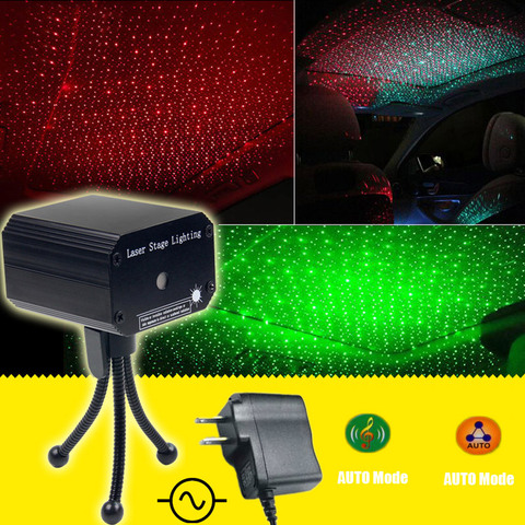 ESHINY MINI Small R&G Laser Full stars Projector DJ Dance Disco Bar Family Party Xmas Effect Stage Effect Light Show Y10 ► Photo 1/6