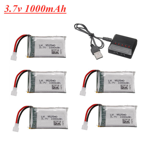 Upgraded 3.7V 1000mAh 25c Lipo Battery + Charger for Syma X5 X5C X5SC X5SW TK M68 MJX X705C SG600 RC Quadcopter Drone Spare Part ► Photo 1/4