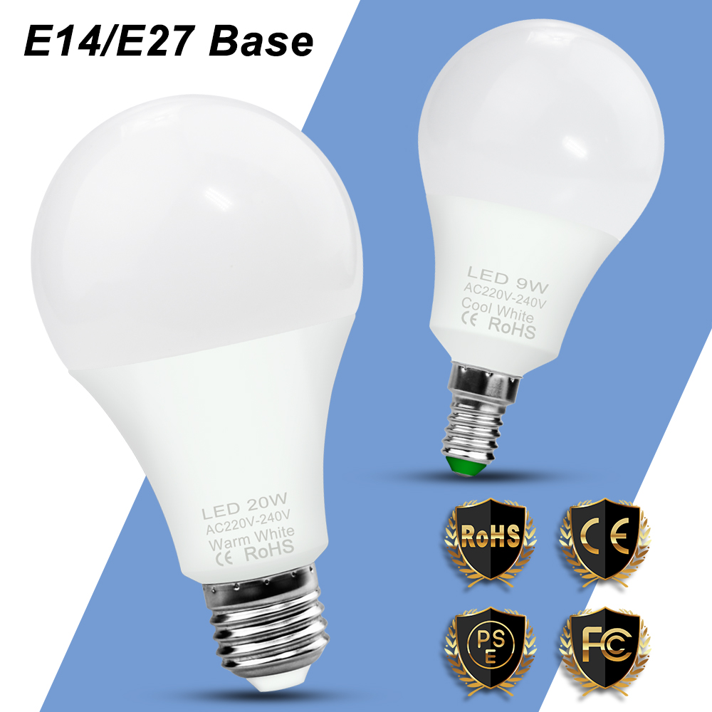 E27 LED Bulb 220-240V 12W 15W 18W 20W Energy Saving Light Indoor Lighting Lamps 