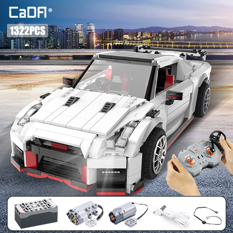 Cada 1322pcs City RC Drift Racing Vehicle Building Blocks Technic Remote Control Racing Car Bricks Gifts Toys For Boys ► Photo 1/6