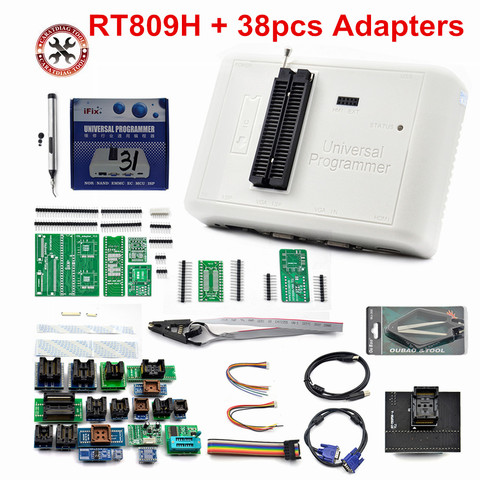 Original RT809H EMMC-Nand FLASH Extremely fast Universal Programmer Edid Cable WITH CABELS +BGA48 Adapters Full 38 Adapters ► Photo 1/6