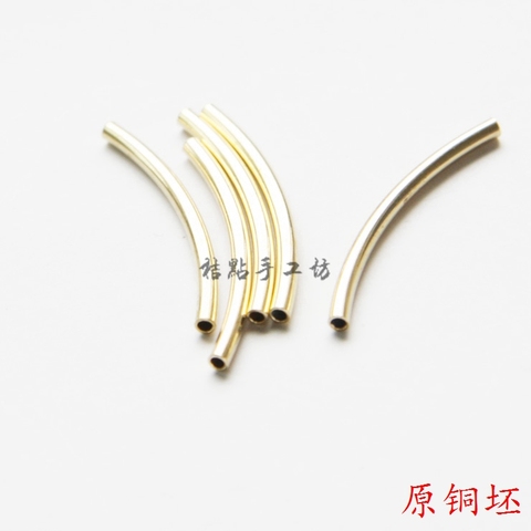Solid Brass Curved Tube 2x30mm with ID 1.4mm (1683C) ► Photo 1/3