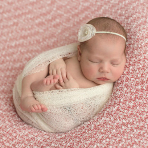 Baby Wrap Newborn Photography Props Blankets Baby Girls Boys Photo Props Solid Color Soft Swaddle Blankets Toddler Photography ► Photo 1/6