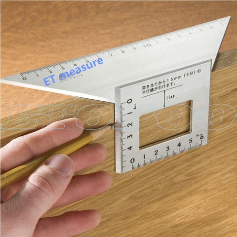 Japanese Aluminum Alloy Square Angle Ruler 45 degrees 90 degrees Gauge Protractor For Multifunctional Carpenter Woodworking Tool ► Photo 1/6