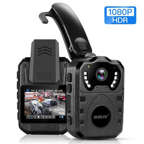 BOBLOV 1080P HD 64GB Body Worn Camera Portable Multi-Functional 170° IR Night Body Mounted Camera Vision DVR Video Police camera ► Photo 1/1