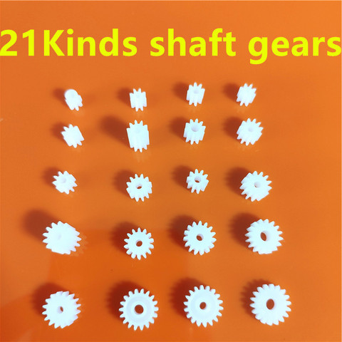 All Kinds Plastic Shaft Gears Group 2 Motor Teeth Axis Gears Sets 1mm 2mm Hole Diameter DIY Helicopter Robot Toys Dropshipping ► Photo 1/2