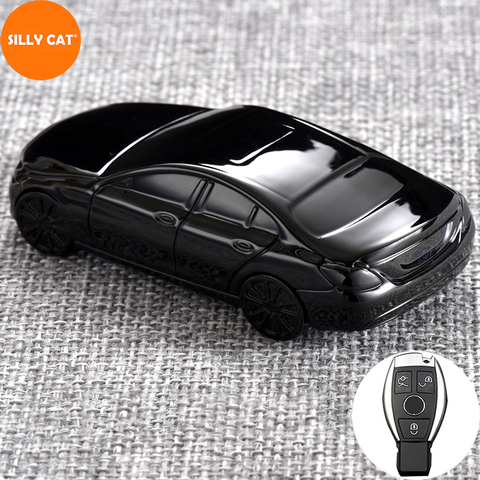 Car Model Car Keychain Car Key Case Cover Fob Suit For Mercedes Benz A B GLC CLA GLA CLS S E C Class W204 W205 W212 Key Case ► Photo 1/4