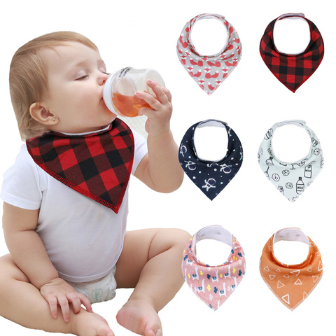 EGMAOBABY Baby Bib New Waterproof Saliva Scarf Fashion Print Baby Towel Baberos Bebes Soft Cotton Bibs Burp Cloths Accessories ► Photo 1/6