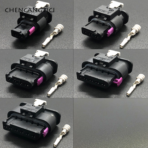 2 set pcs Tyco AMP Auto female wire connector plug Reversing Radar Plug For VW Audi A4 A6L Golf Magotan With Terminals And Seals ► Photo 1/6