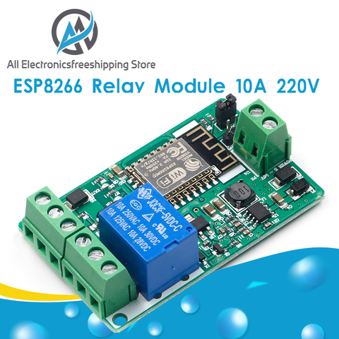 ESP8266 Relay Module 10A 220V Network Relay WIFI Module Input DC 7V~30V 4 Layers Board TVS Input Automatic Protection ► Photo 1/6