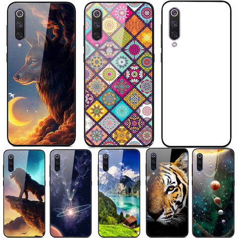 For Xiaomi Mi 9 Mi9 SE Tempered Glass Case Hard Cover Phone Case For Xiaomi Mi 9 SE Mi9 T 9T Pro Cases Redmi Note 9S 9 S Cover ► Photo 1/6