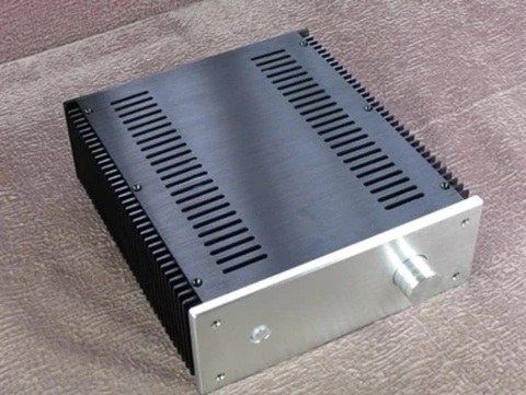 BRZHIFI BZ2409 double radiator aluminum case for class A power amplifier ► Photo 1/5