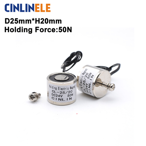 CL-P 25/20 Holding Electric Magnet Lifting 5KG/50N Solenoid Sucker Electromagnet DC 6V 12V 24V Non-standard custom ► Photo 1/6