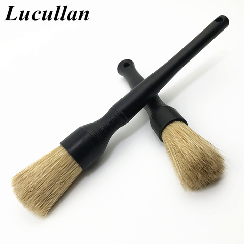 Lucullan Super Dense Natural Boar Premium Detailing Brushes For Car Dashboard Wheels Grille Emblem Cleaning ► Photo 1/6