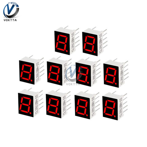 0.56 Inch 7 Segment LED display 1 bit / 2 bit / 4 Bit Time Digital Tube Red Common Cathode Display Digital Display Tube AS ► Photo 1/6