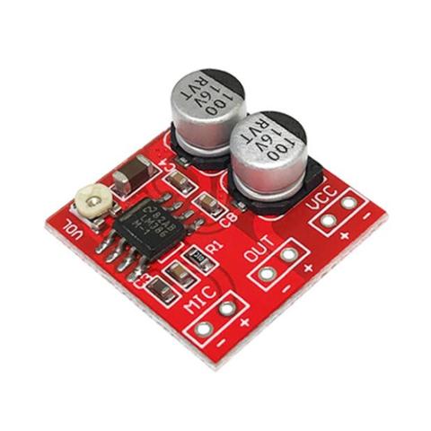LM386 electret microphone amplifier board / microphone amplifier / without potentiometer DC4-12V ► Photo 1/4