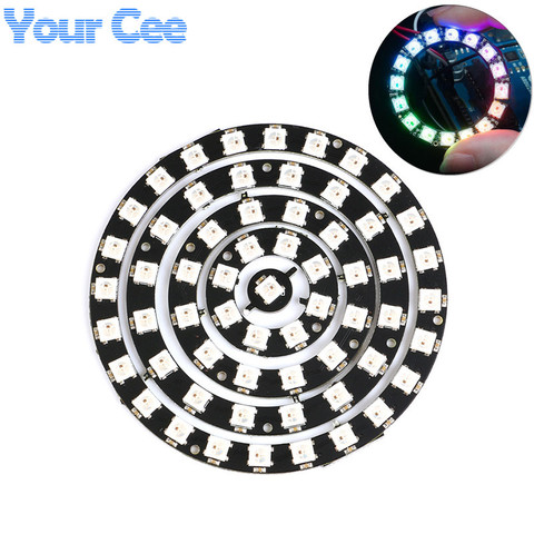 1/8/12/16/24 LEDS Bits WS2812 WS2812B 5050 Led Strip Board Module Round LED RGB Colorful Full Color Light Strip DC4V-7V ► Photo 1/6